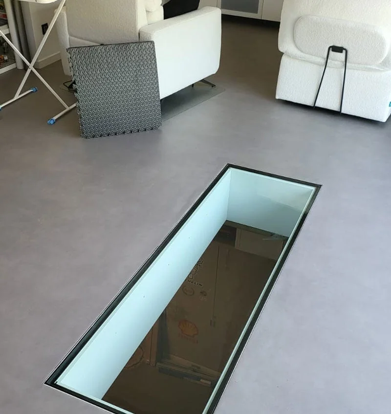 beloopbaar glas, geplaatst door Glasworx