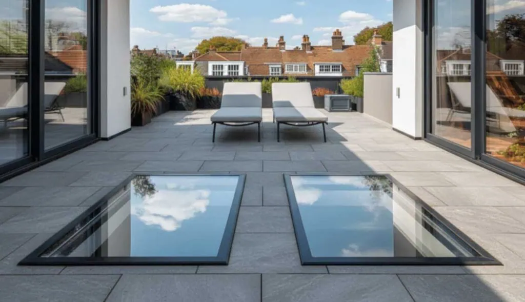 Glas buiten, geplaatst door Glasworx