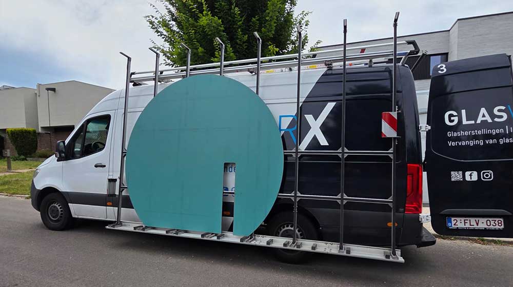 Ronde spiegel op maat, een realisatie van Glasworx